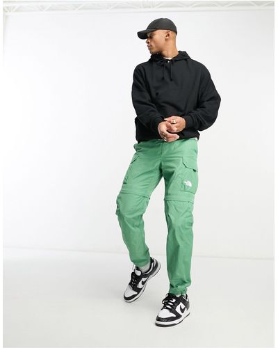 The North Face In esclusiva per asos - - alrescha - pantaloni cargo verdi con fondo rimovibile con zip - Verde