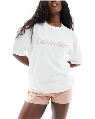 Calvin Klein Pure Cotton T-shirt And Short Set - White
