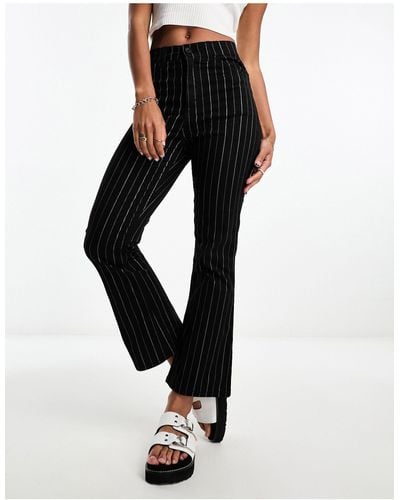 ASOS High Waisted Cropped Flare - Black