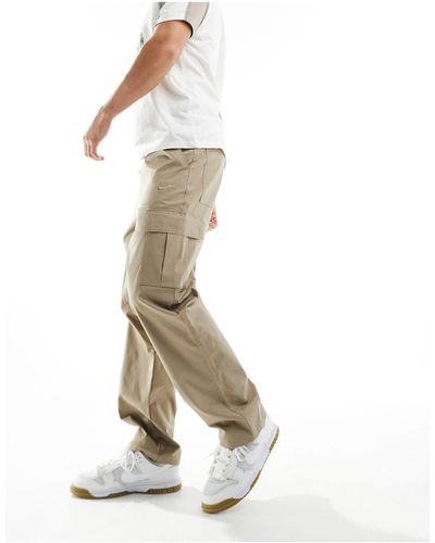 Nike Club - pantaloni cargo kaki - Bianco