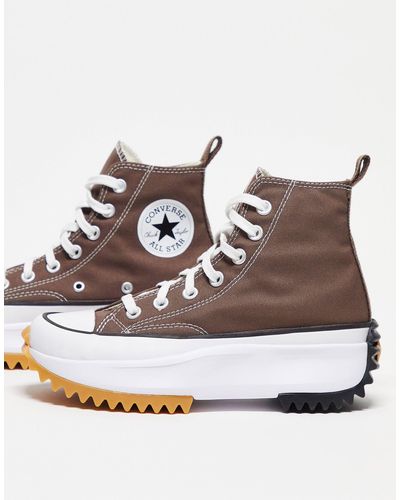 Converse – run star hike hi – hohe sneaker - Braun