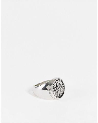 SVNX Chunky Inprinted Ring - White