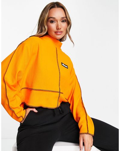 Ellesse Sweatshirt With Contrast Stitching - Orange
