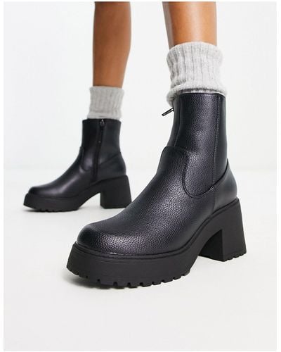 New Look Heeled Chunky Boot - Black