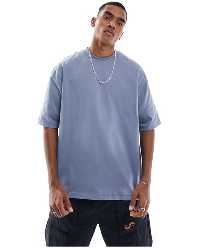 Only & Sons T-shirt oversize slavato - Blu