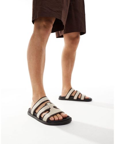ASOS – sandalen mit überkreuztem riemchen - Weiß