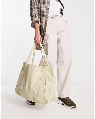 ASOS Oversized Heavyweight Canvas Tote Bag - Natural