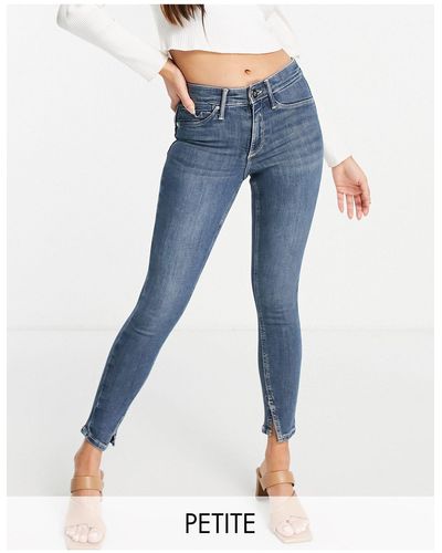 River Island – molly – enge jeans mit mittelhohem bund - Blau