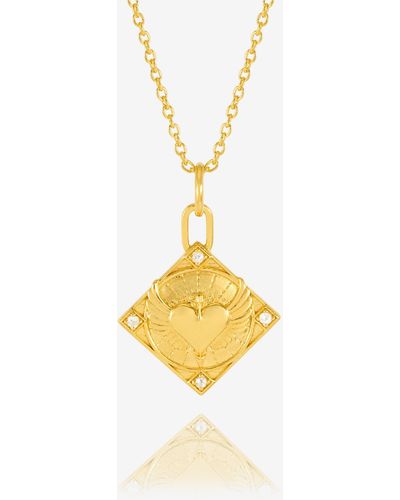 Rachel Jackson 22 Karat Plated Token Of Love Pendant Necklace With Gift Box - White