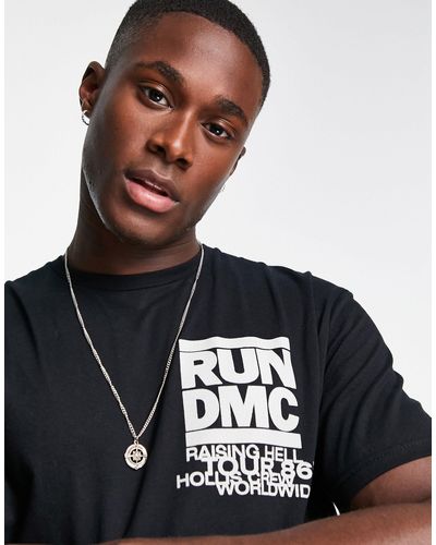 New Look Run dmc - t-shirt nera - Nero