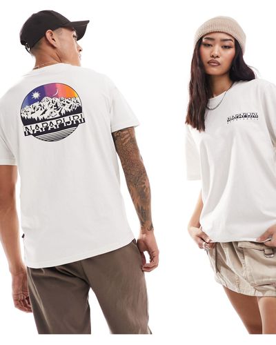 Napapijri – lahni – unisex-t-shirt - Weiß