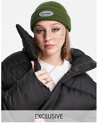 Collusion Unisex Fisherman Beanie With Logo - Green