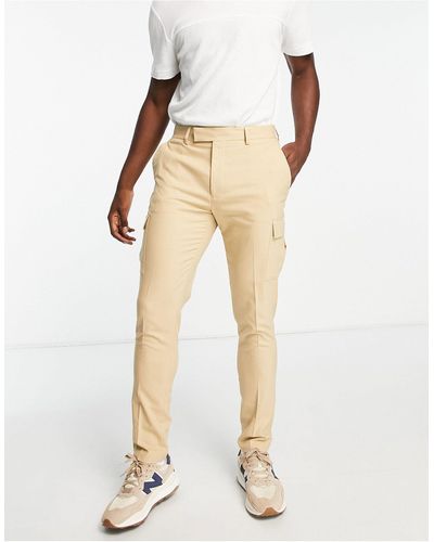 ASOS Smart Tapered Trousers With Cargo Pockets - Multicolour
