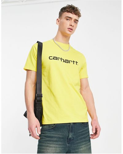 Carhartt T-shirt gialla con scritta - Giallo