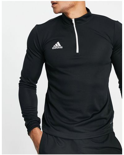 adidas Originals Adidas - Voetbal - Entrada 22 - Sweater Met Korte Rits - Zwart