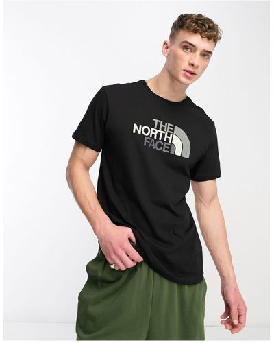 The North Face Easy - T-shirt Met Logo Op - Zwart