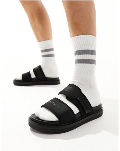 Calvin Klein Double Bar Sandals - White