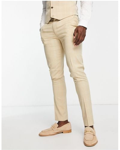 ASOS Skinny Suit Pants - Natural