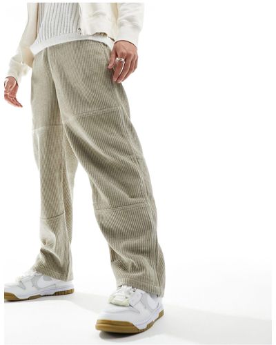 Bershka Cord Trousers - White