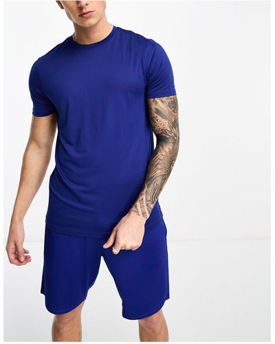 Threadbare Fitness - t-shirt da allenamento elettrico - Blu