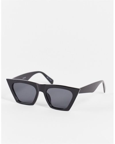Pieces Pointy Cat Eye Sunglasses - Black