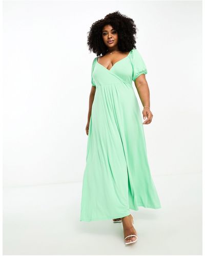 Yours Wrap Maxi Dress - Green