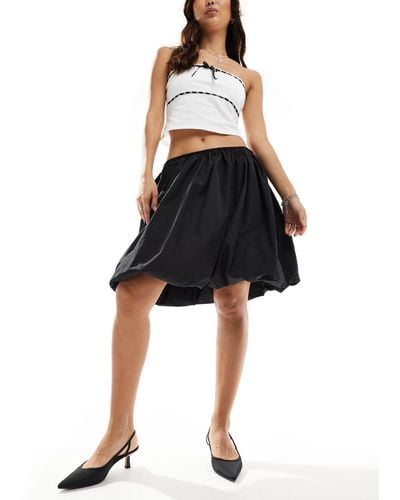 Weekday Olivia Balloon Volume Mini Skirt - Black