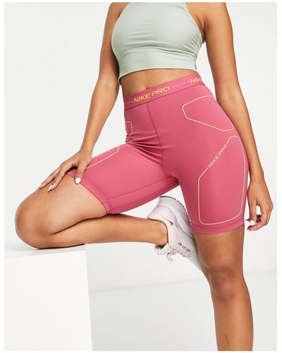 Nike Nike Pro Training Seasonal High Rise Booty Shorts - Pink