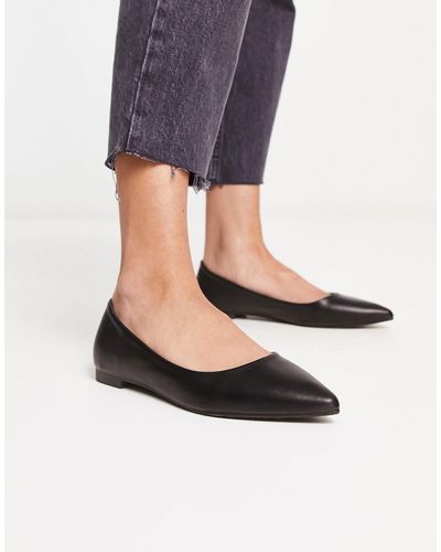 Truffle Collection Pointed Ballet Flats - Gray