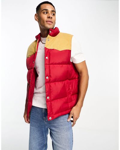 Levi's Down Western Puffer Gilet - Red