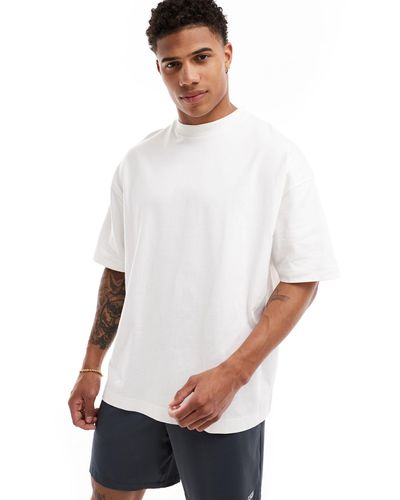 ASOS 4505 – icon – kastiges oversize-t-shirt aus schwerem, schnell trocknendem material - Weiß