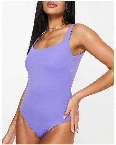 Weekday Desert Swimsuit With Square Neck - Blue