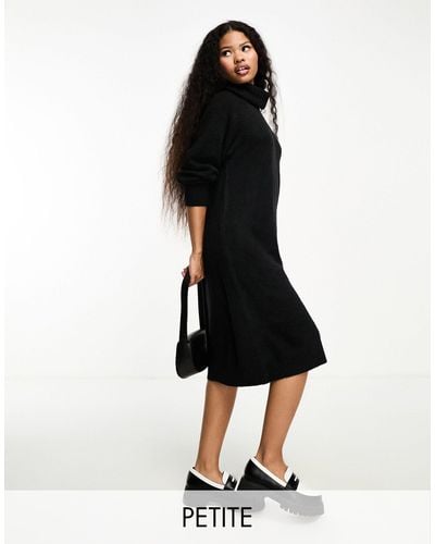Vero Moda Roll Neck Knitted Maxi Dress - Black