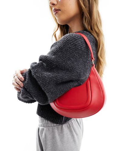 ASOS Shoulder Bag With Debossed Paneling - Red
