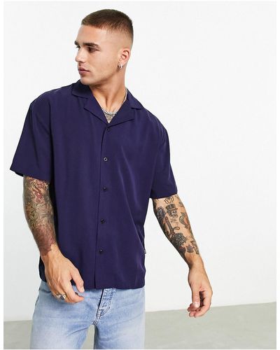 Dr. Denim Madi Relaxed Fit Short Sleeve Shirt - Blue