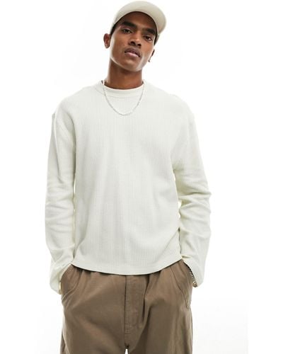 ASOS Long Sleeved Relaxed Fit T-shirt - White