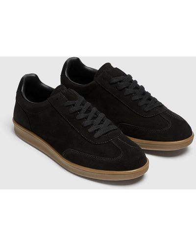 Pull&Bear Casual Sneakers With Gum Sole - Black