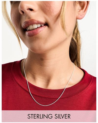 Kingsley Ryan Sterling Twisted Chain Necklace - Red