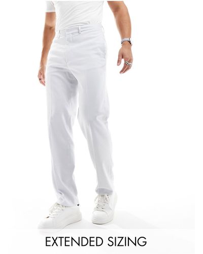 ASOS Pantalon droit élégant - glacé - Blanc