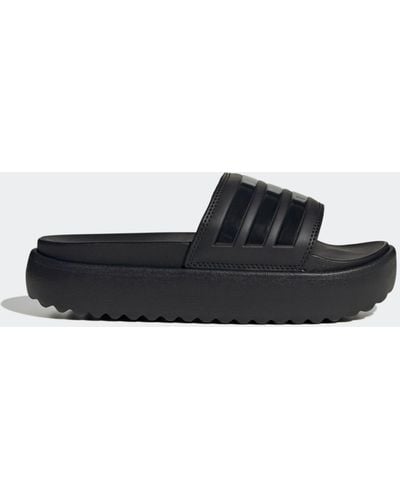 adidas Originals Sandalias con plataforma en adilette - Negro