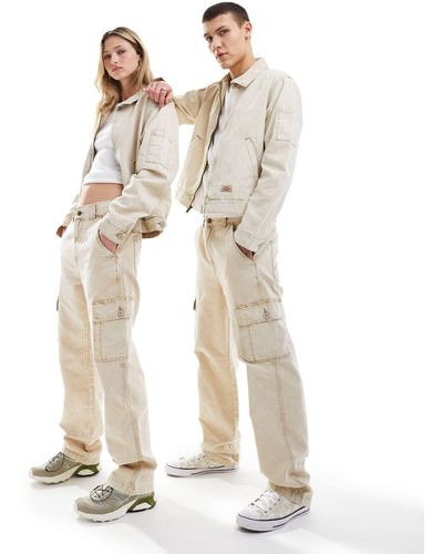 Dickies Pantalones cargo blanco hueso lavado newington - Neutro