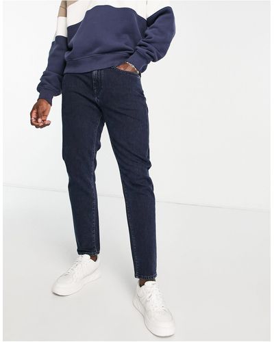 SELECTED Toby - Slim-fit Jeans Met Blauw-e Wassing - Zwart