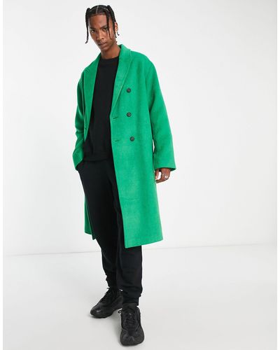 ASOS – oversize-mantel aus wollmischung - Grün