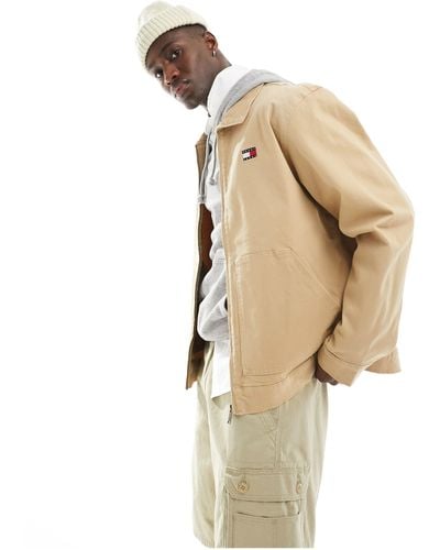 Tommy Hilfiger Regular Cotton Jacket - Natural