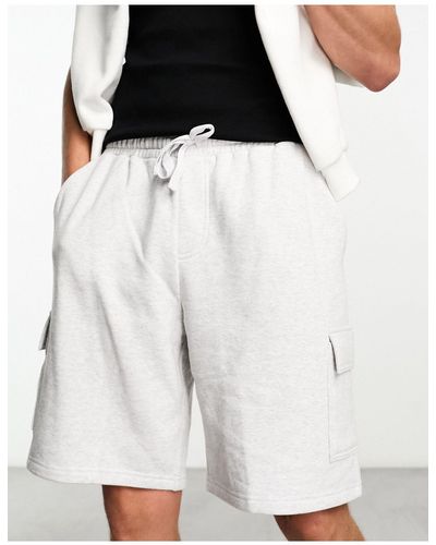 ASOS Oversized Jersey Shorts With Cargo Pocket - Gray