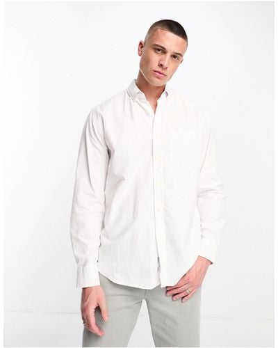 Pull&Bear Camicia oxford elegante bianca - Bianco