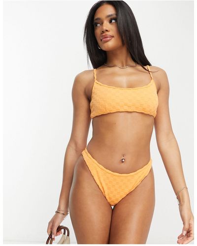 PacSun Positano - top bikini senza maniche - Arancione