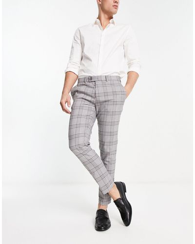 River Island Tapered Smart Trousers - Grey