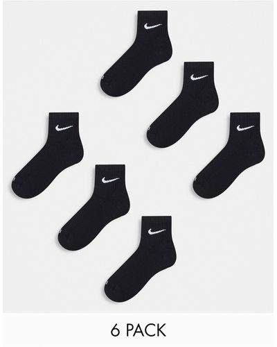 Nike Training Everyday Cushioned Plus 6 Pack Ankle Sock - Black
