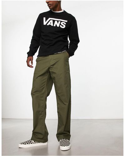 Vans Authentic - pantalon chino large - vert - Marron